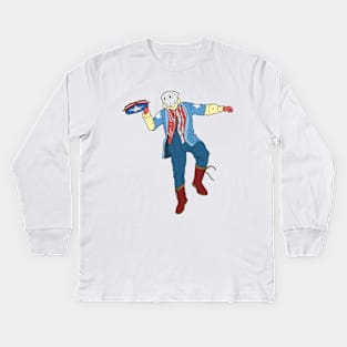 Catain Amummerica Kids Long Sleeve T-Shirt